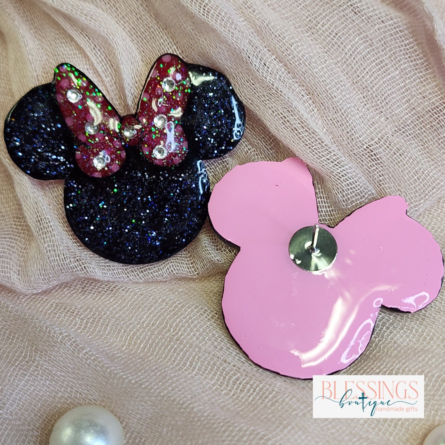 Girl Mouse Stud Earrings