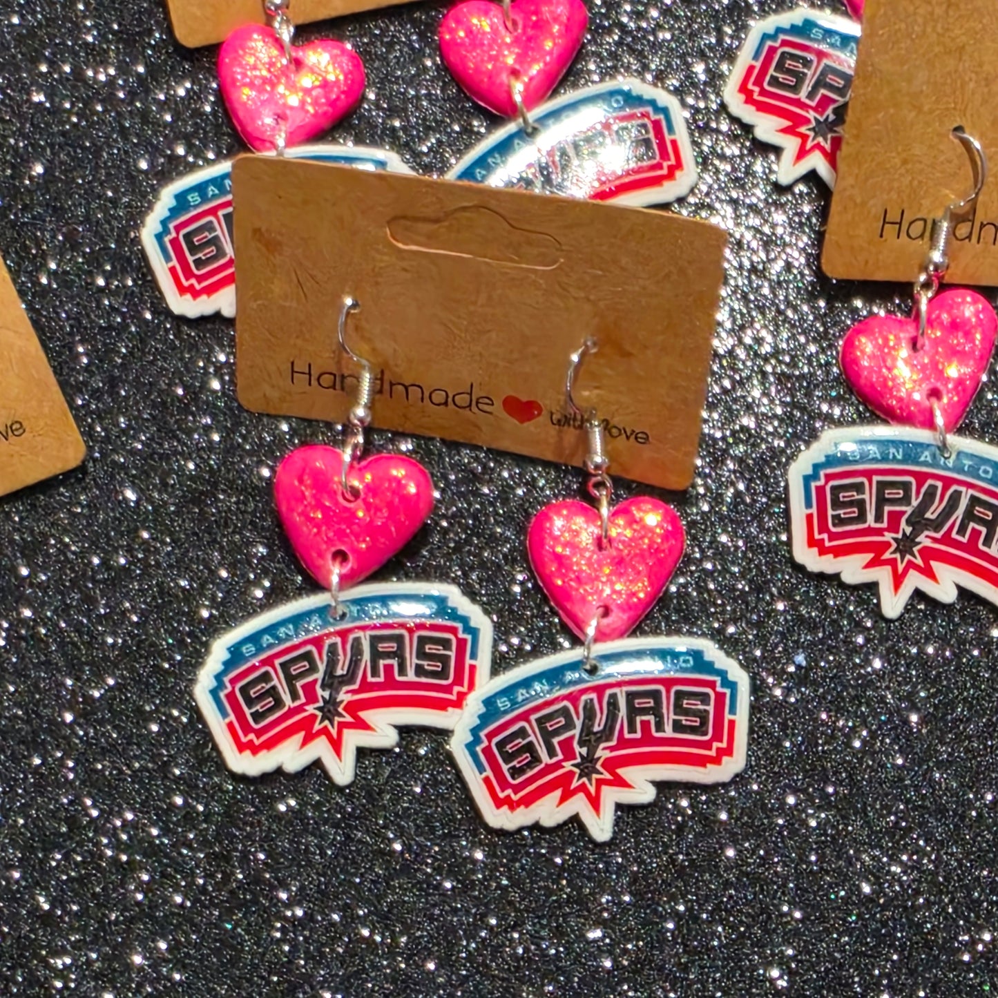 San antonio basketball earrings