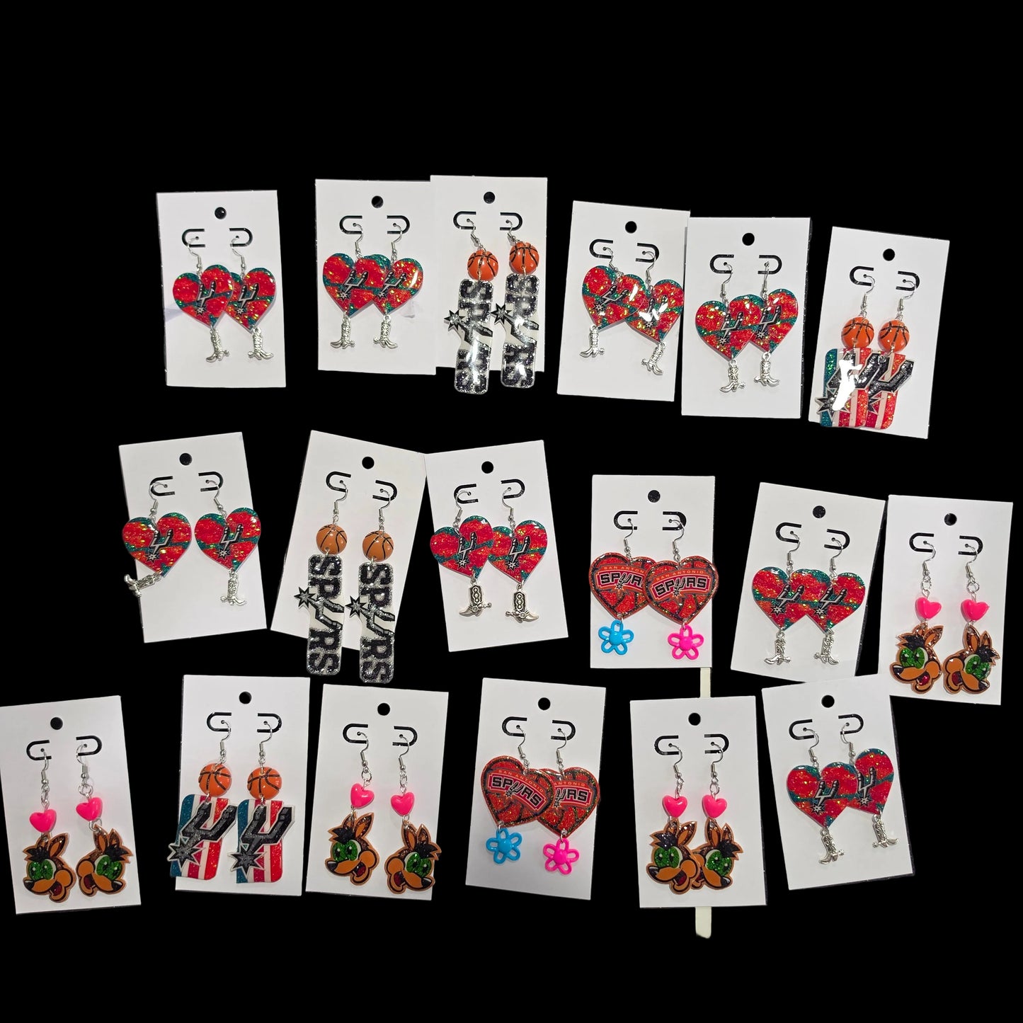San antonio basketball earrings