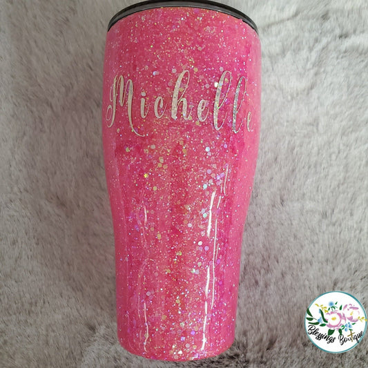 Solid Color Initial or Name Tumbler