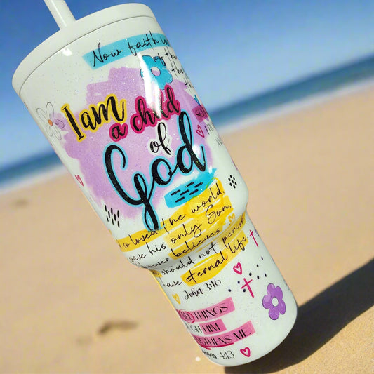 tumbler with child of God on it