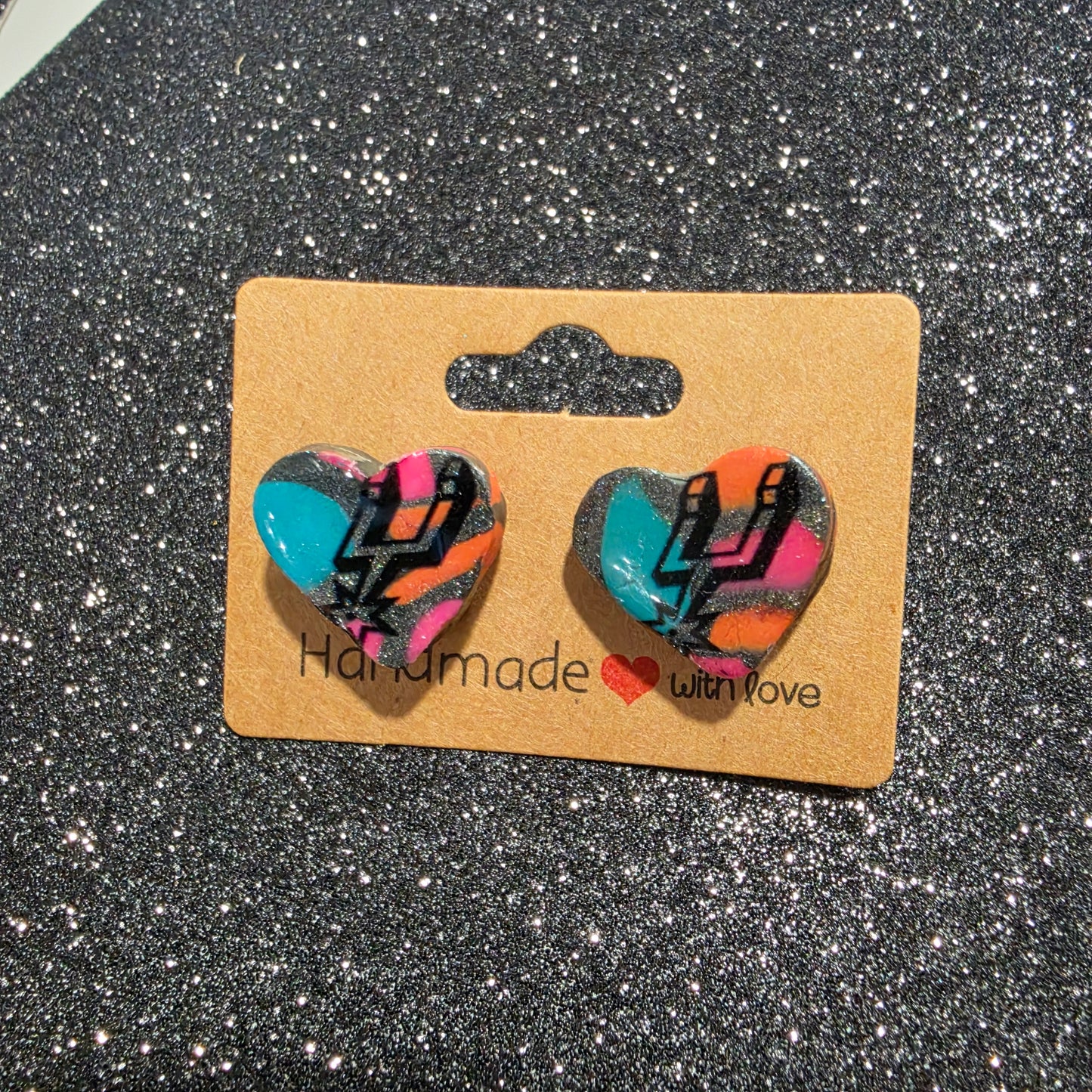 San antonio basketball clay earrings