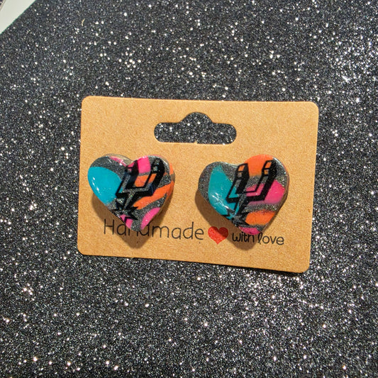 San antonio basketball clay earrings