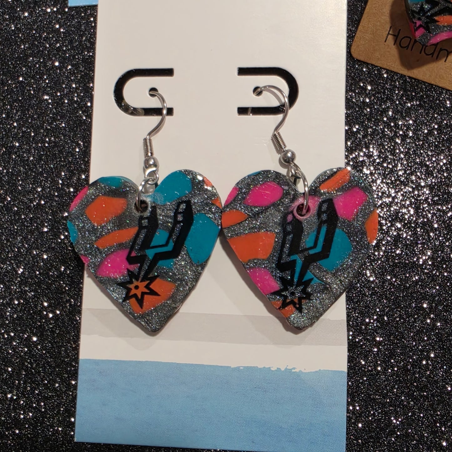 San antonio basketball clay earrings