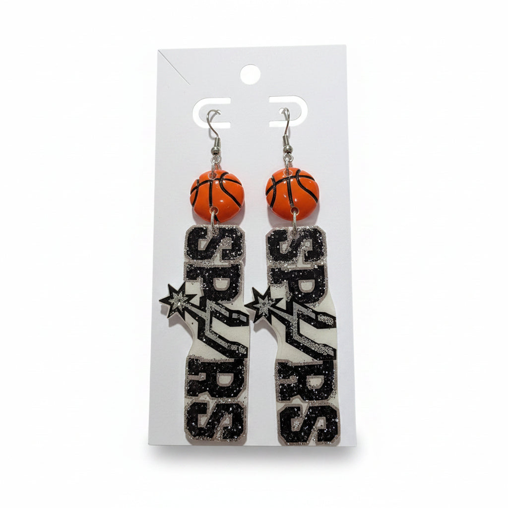 San antonio basketball earrings