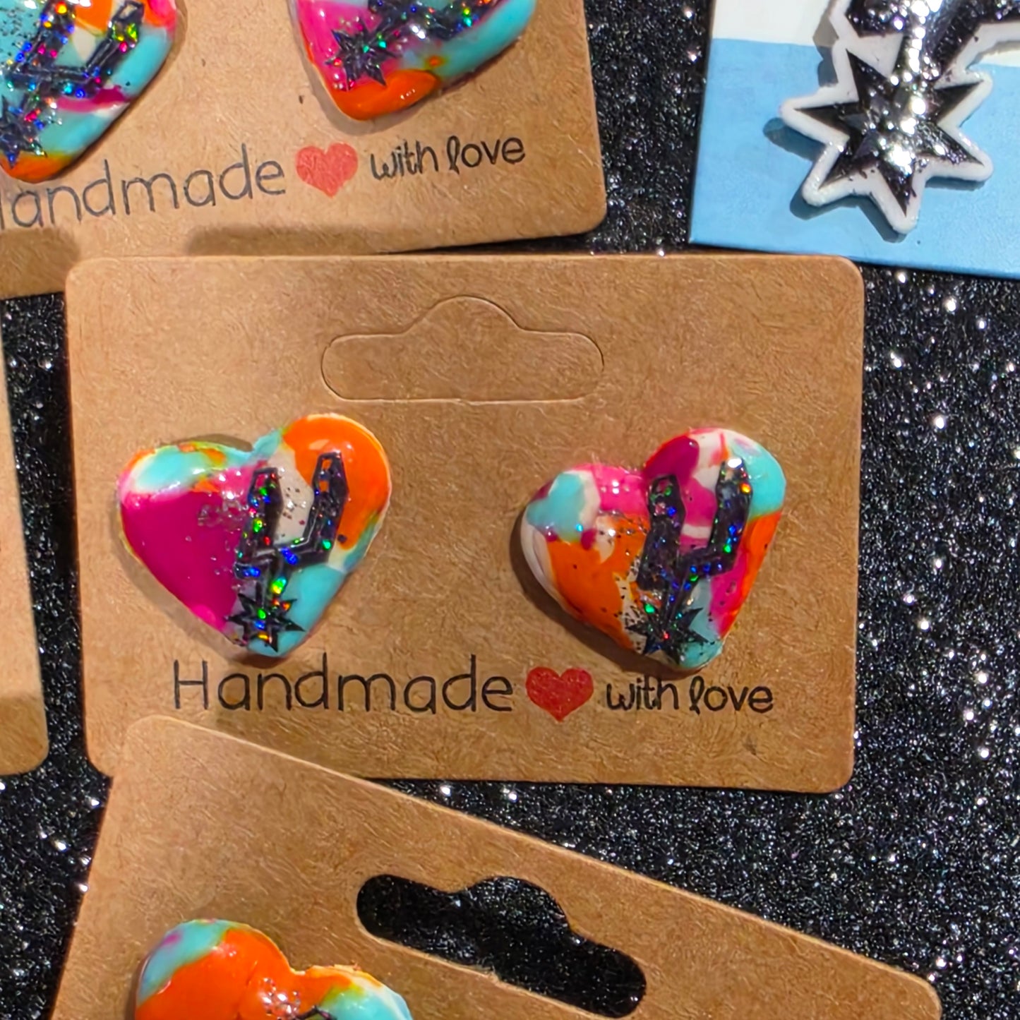 San antonio basketball clay earrings