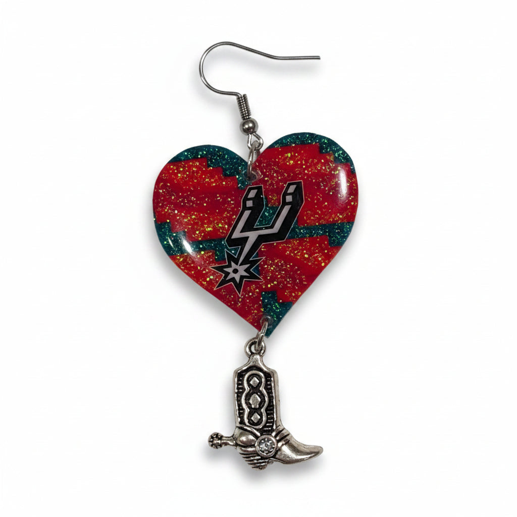 San antonio basketball earrings
