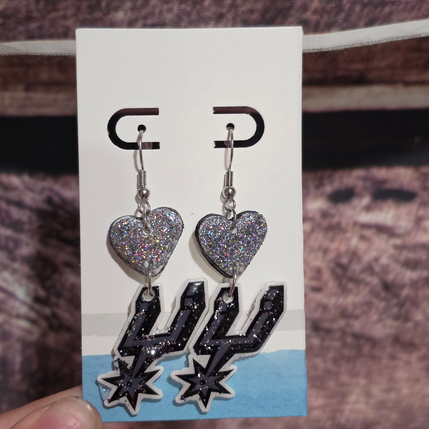 San antonio basketball earrings